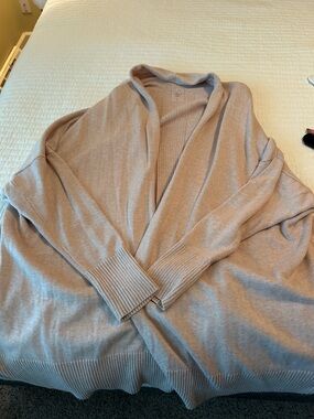 Calla Soft Shawl Collar Open Cardigan - Light Taupe